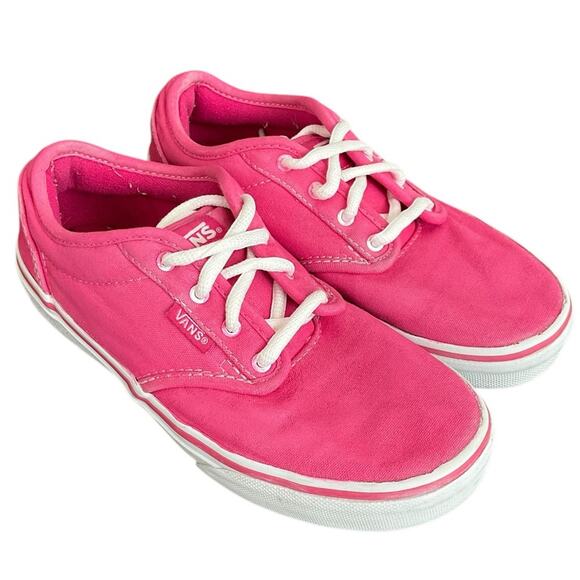 Vans Girls Canvas Shoes Vibrant Pink Sneakers Size 2 - Picture 8 of 9